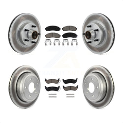 Front Rear Coated Disc Brake Rotors And Ceramic Pads Kit For 2010-2011 Ford Ranger RWD KGC-102032