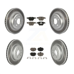 Front Rear Coated Disc Brake Rotors And Ceramic Pads Kit For BMW 535i 640i Gran Coupe xDrive KGC-102144