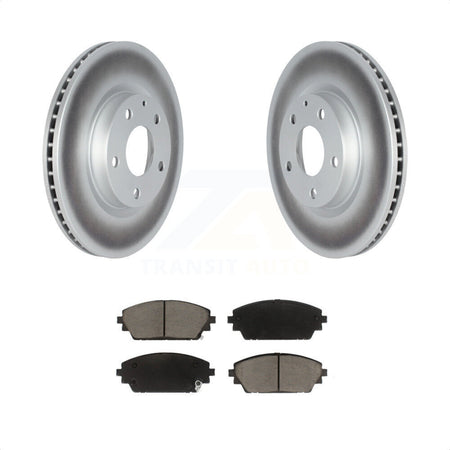 Front Coated Disc Brake Rotors And Ceramic Pads Kit For Mazda 3 KGC-102187 by Transit Auto