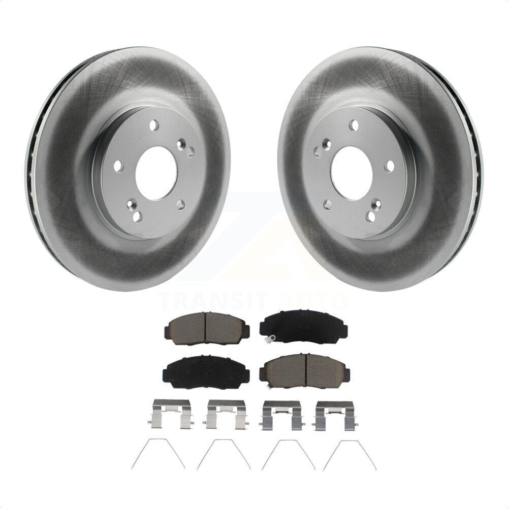 Front Coated Disc Brake Rotors And Ceramic Pads Kit For Honda Accord Acura TSX KGC-102189 by Transit Auto