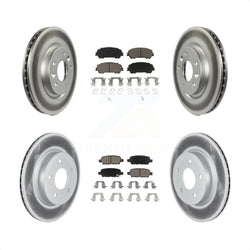 Front Rear Coated Disc Brake Rotors And Ceramic Pads Kit For 2019-2019 Nissan Rogue Sport Qashqai With Manual Parking SL KGC-102205