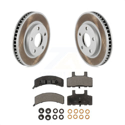 Front Coated Disc Brake Rotors And Semi-Metallic Pads Kit For Cadillac DeVille Fleetwood 60 Special Commercial Chassis KGF-100003