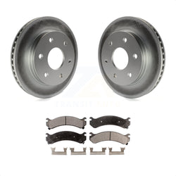 Front Coated Disc Brake Rotors And Semi-Metallic Pads Kit For 2006-2006 Chevrolet Express 2500 GMC Savana KGF-100010
