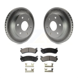 Front Coated Brake Rotors Semi-Metallic Pad Kit For Chevrolet Silverado 1500 GMC Tahoe Sierra Suburban Yukon Avalanche XL Cadillac Classic Escalade Express 2500 Astro ESV EXT KGF-100011