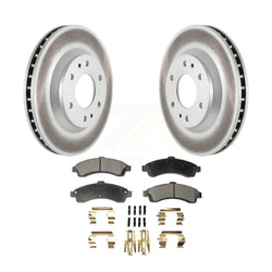 Front Coated Disc Brake Rotors And Semi-Metallic Pads Kit For Chevrolet Trailblazer GMC Envoy Buick Rainier Oldsmobile Bravada Isuzu Ascender KGF-100016