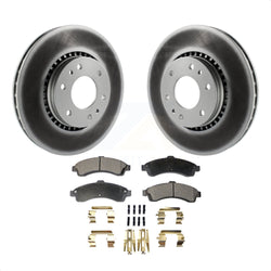 Front Coated Disc Brake Rotors And Semi-Metallic Pads Kit For Chevrolet Trailblazer GMC EXT Envoy XL Buick Rainier XUV SSR Isuzu Ascender Saab 9-7x KGF-100018