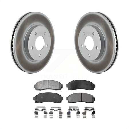 Front Coated Disc Brake Rotors And Semi-Metallic Pads Kit For Saturn Vue Chevrolet Equinox Pontiac Torrent KGF-100020 by Transit Auto