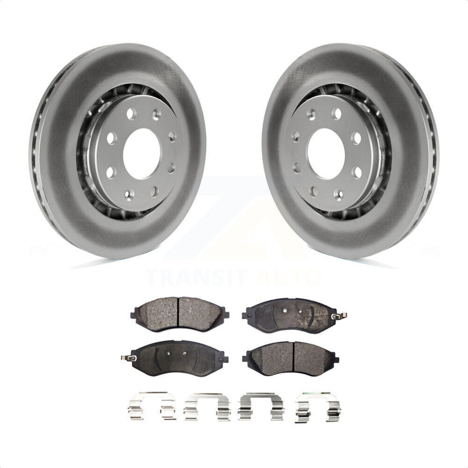 Front Coated Disc Brake Rotors And Semi-Metallic Pads Kit For Chevrolet Aveo Spark Aveo5 EV Pontiac G3 Daewoo Lanos Suzuki Wave Wave5 Swift+ KGF-100028 by Transit Auto