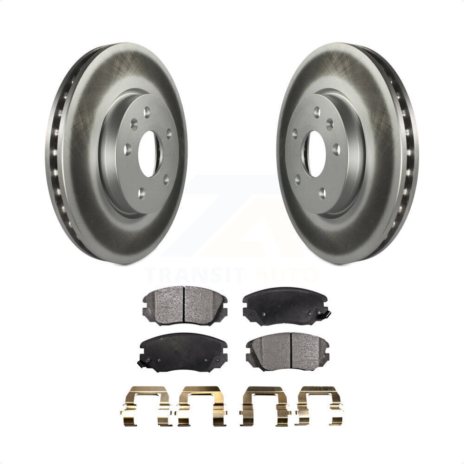 Front Coated Disc Brake Rotors And Semi-Metallic Pads Kit For Chevrolet Equinox GMC Terrain Malibu Buick Impala LaCrosse Regal Limited Allure KGF-100053 by Transit Auto