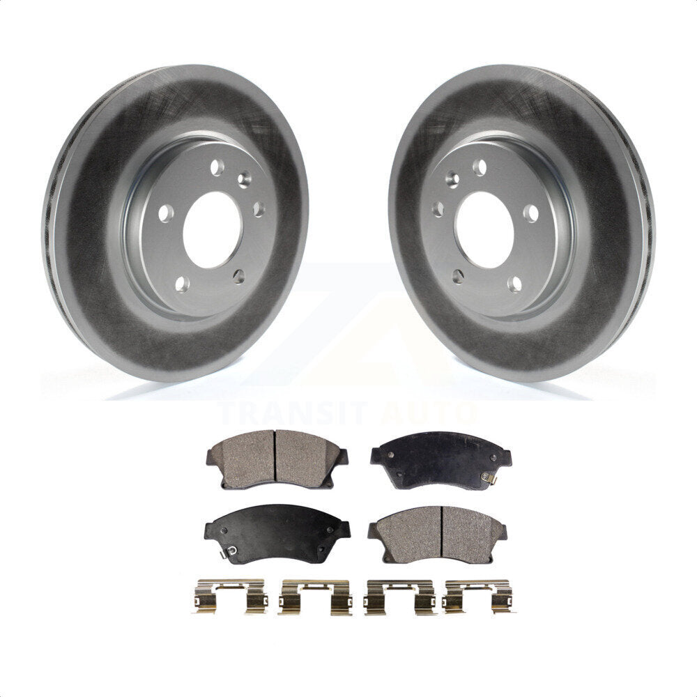 Front Coated Disc Brake Rotors And Semi-Metallic Pads Kit For Chevrolet Cruze Buick Verano Volt Orlando KGF-100063 by Transit Auto