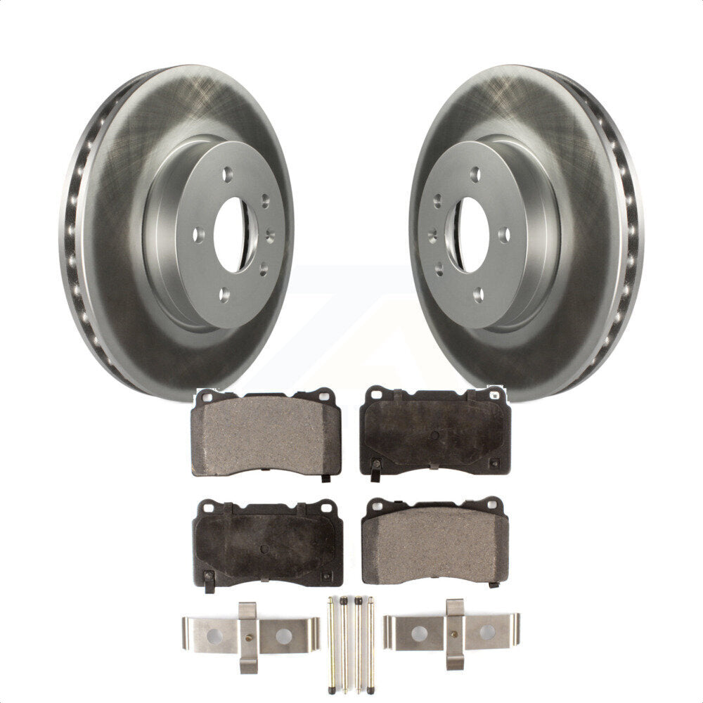 Front Coated Disc Brake Rotors And Semi-Metallic Pads Kit For Cadillac ATS KGF-100068 by Transit Auto