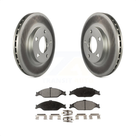 Front Coated Disc Brake Rotors And Semi-Metallic Pads Kit For Ford Mustang KGF-100072 by Transit Auto