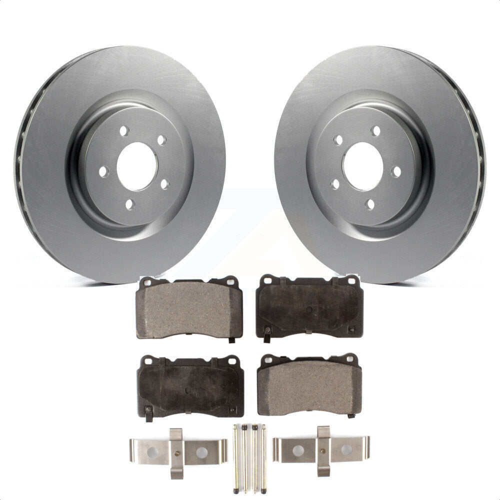 Front Coated Disc Brake Rotors And Semi-Metallic Pads Kit For Ford Mustang KGF-100105 by Transit Auto