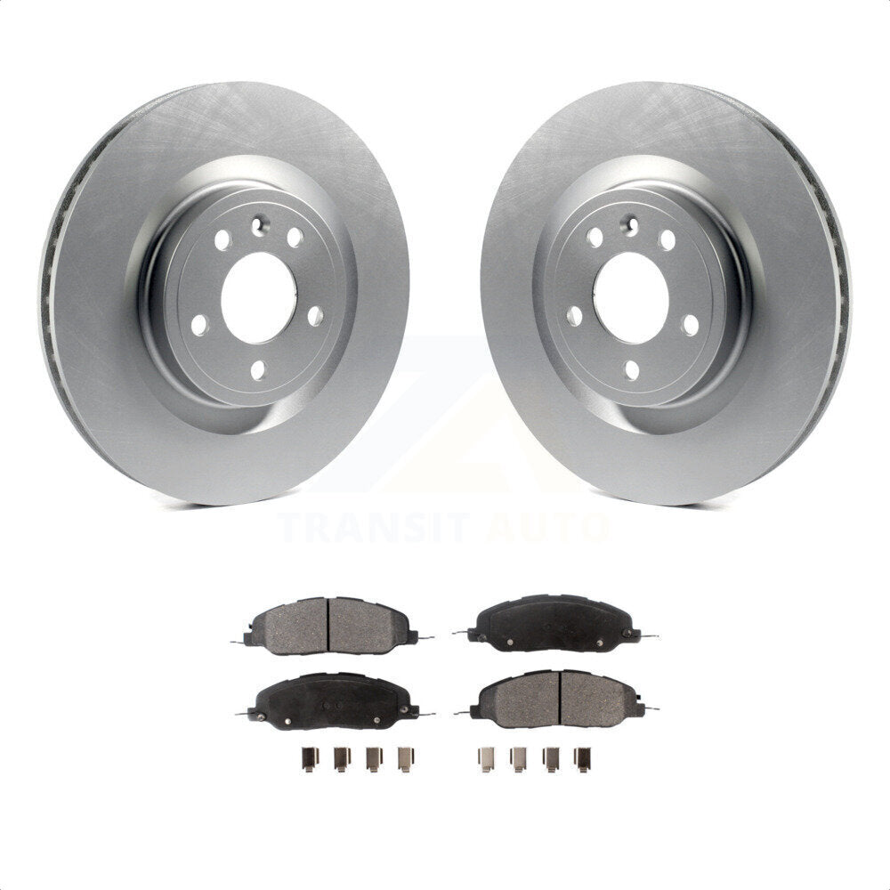 Front Coated Disc Brake Rotors And Semi-Metallic Pads Kit For Ford Mustang KGF-100120 by Transit Auto