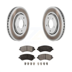 Front Coated Disc Brake Rotors And Semi-Metallic Pads Kit For Dodge Chrysler Town & Country Grand Caravan Voyager KGF-100142