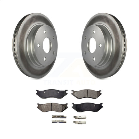 Front Coated Disc Brake Rotors And Semi-Metallic Pads Kit For Dodge Ram 1500 Durango KGF-100147 by Transit Auto