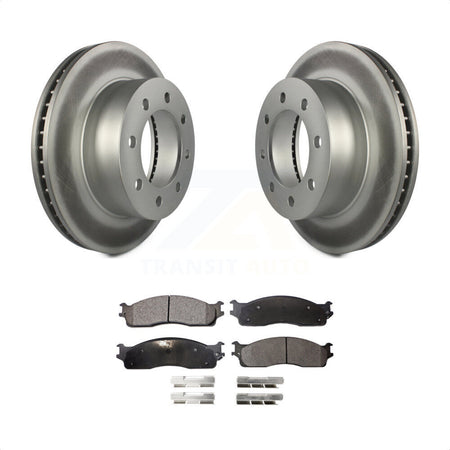 Front Coated Disc Brake Rotors And Semi-Metallic Pads Kit For Dodge Ram 2500 1500 3500 KGF-100148 by Transit Auto