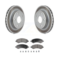 Front Coated Disc Brake Rotors And Semi-Metallic Pads Kit For Dakota Dodge Mitsubishi Raider Ram KGF-100154
