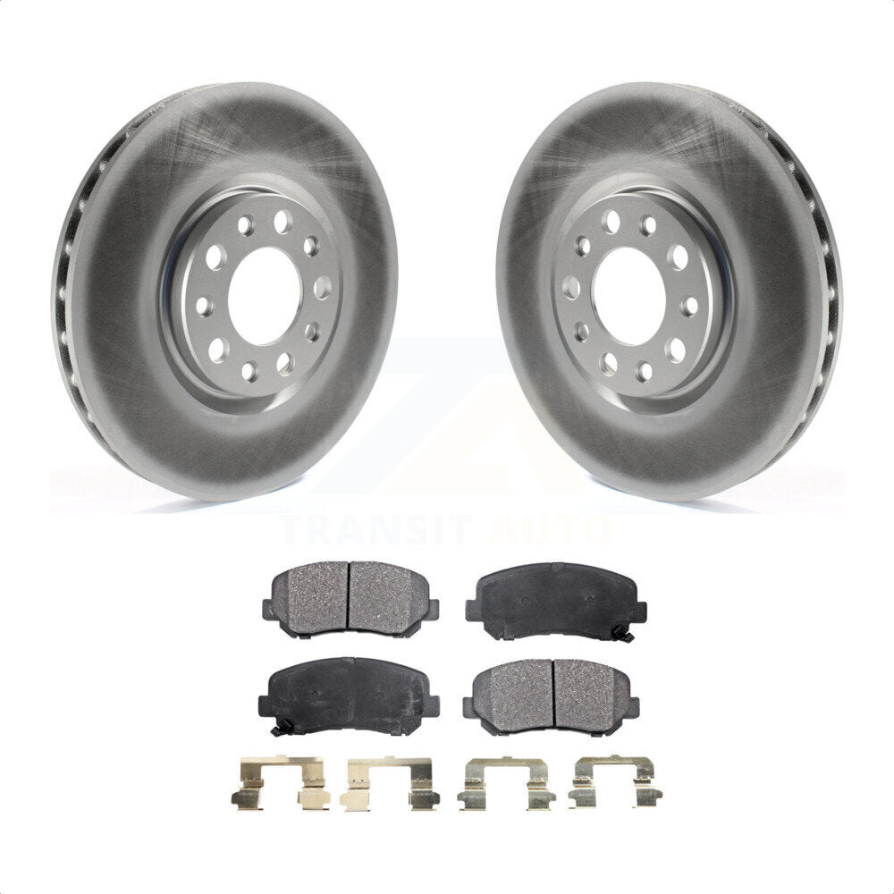 Front Coated Disc Brake Rotors And Semi-Metallic Pads Kit For Dodge Dart Chrysler 200 KGF-100174 by Transit Auto