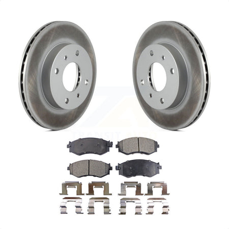 Front Coated Disc Brake Rotors And Semi-Metallic Pads Kit For Nissan Sentra 240SX Stanza Infiniti G20 Axxess INFINITI KGF-100177 by Transit Auto