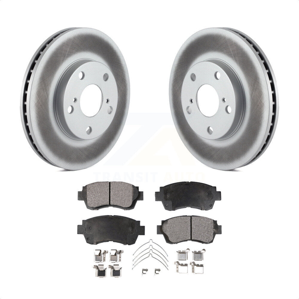 Front Coated Disc Brake Rotors And Semi-Metallic Pads Kit For Toyota Camry Sienna Avalon Lexus ES300 KGF-100186 by Transit Auto