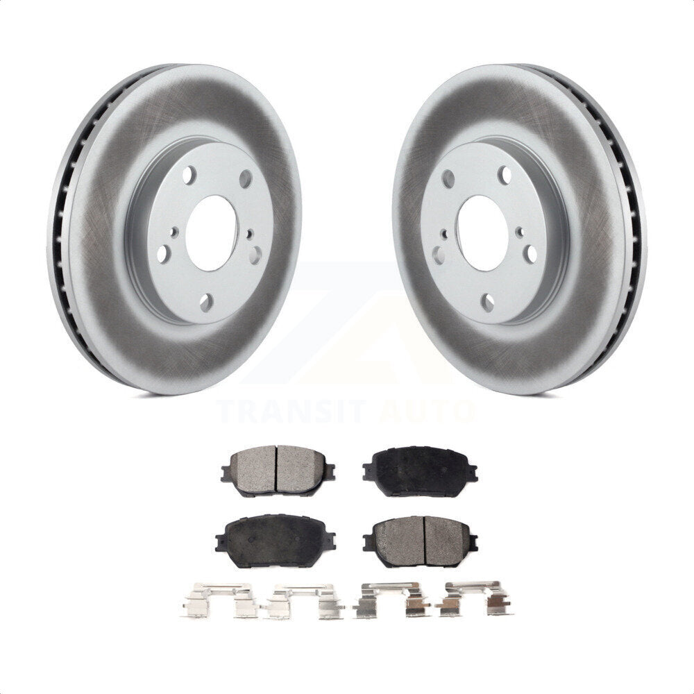 Front Coated Disc Brake Rotors And Semi-Metallic Pads Kit For Toyota Camry KGF-100188 by Transit Auto