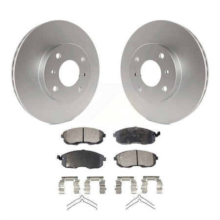 Front Coated Disc Brake Rotors And Semi-Metallic Pads Kit For Nissan Sentra Altima Infiniti G20 INFINITI KGF-100194 by Transit Auto