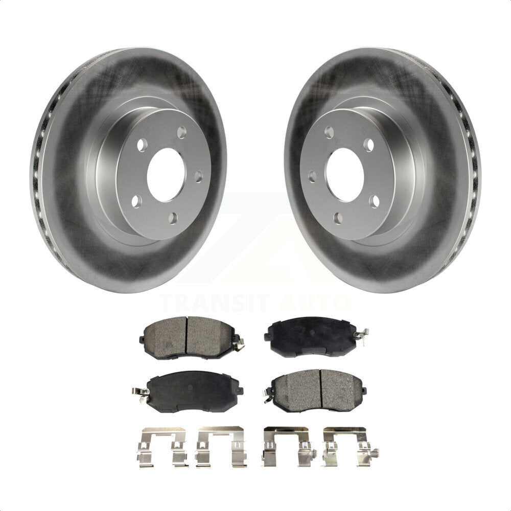 Front Coated Disc Brake Rotors And Semi-Metallic Pads Kit For Subaru Impreza Scion FR-S BRZ KGF-100201 by Transit Auto