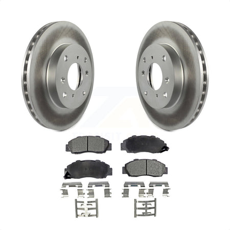 Front Coated Disc Brake Rotors And Semi-Metallic Pads Kit For 1993-1994 Honda Prelude VTEC KGF-100206 by Transit Auto