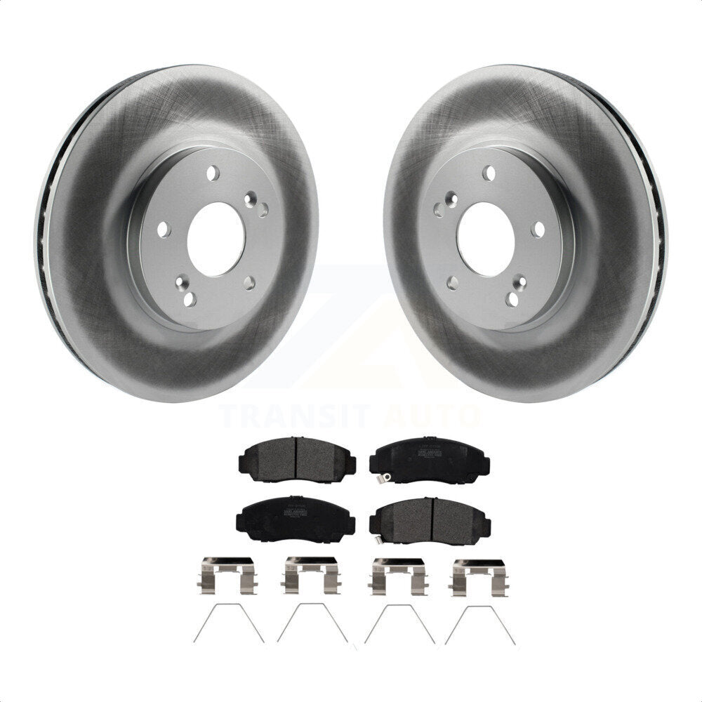 Front Coated Disc Brake Rotors And Semi-Metallic Pads Kit For Honda Accord Acura TSX KGF-100219 by Transit Auto