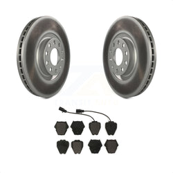 Front Coated Disc Brake Rotors And Semi-Metallic Pads Kit For Audi A4 Quattro S4 A6 S6 KGF-100242