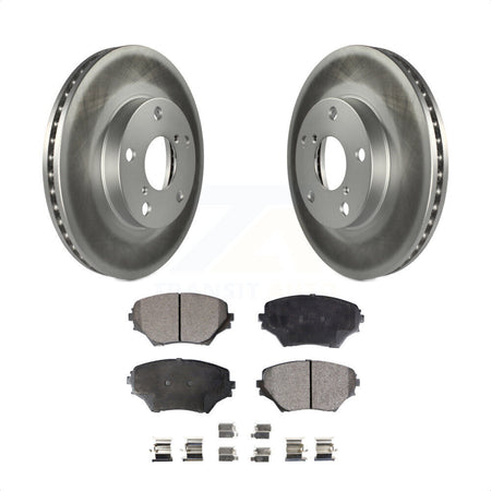 Front Coated Disc Brake Rotors And Semi-Metallic Pads Kit For Toyota RAV4 KGF-100243 by Transit Auto