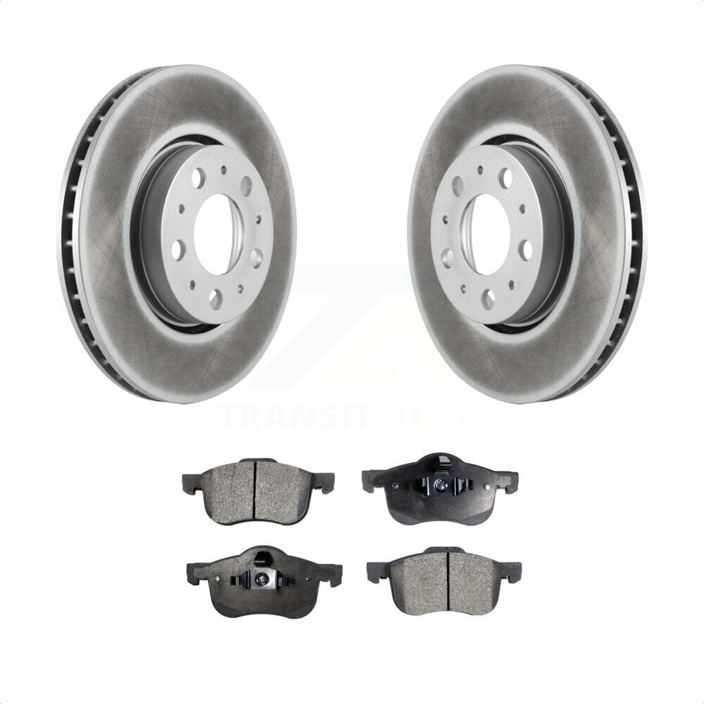 Front Coated Disc Brake Rotors And Semi-Metallic Pads Kit For Volvo S60 V70 XC70 S80 KGF-100245 by Transit Auto