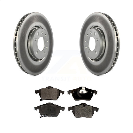 Front Coated Disc Brake Rotors And Semi-Metallic Pads Kit For Saab 9-5 9-3 KGF-100249 by Transit Auto