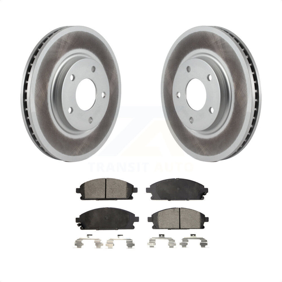 Front Coated Disc Brake Rotors And Semi-Metallic Pads Kit For 2004-2009 Nissan Quest KGF-100272 by Transit Auto