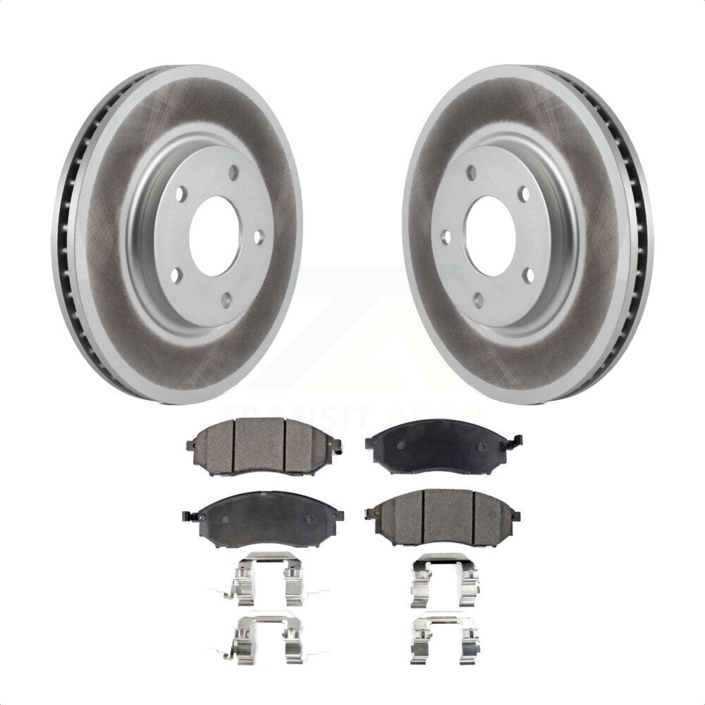 Front Coated Disc Brake Rotors And Semi-Metallic Pads Kit For Infiniti Q45 M45 INFINITI KGF-100273 by Transit Auto