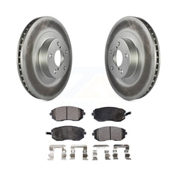 Front Coated Disc Brake Rotors And Semi-Metallic Pads Kit For Subaru Forester Outback Impreza Legacy Baja Saab 9-2X KGF-100278