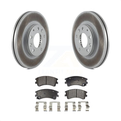 Front Coated Disc Brake Rotors And Semi-Metallic Pads Kit For 2003-2005 Mazda 6 KGF-100292