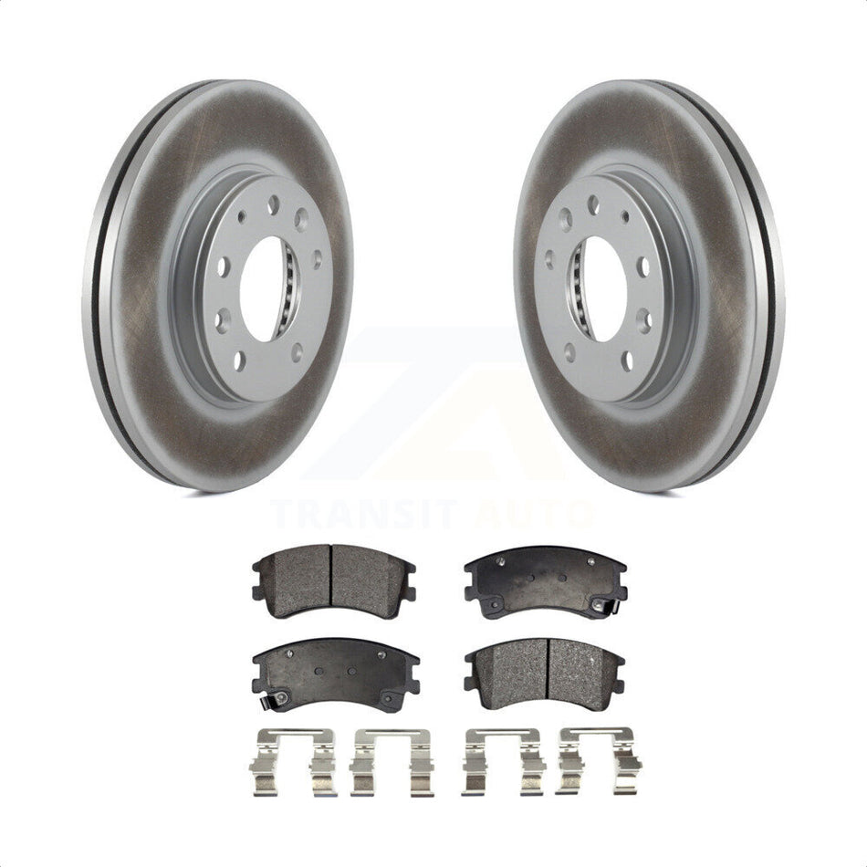 Front Coated Disc Brake Rotors And Semi-Metallic Pads Kit For 2003-2005 Mazda 6 KGF-100292 by Transit Auto