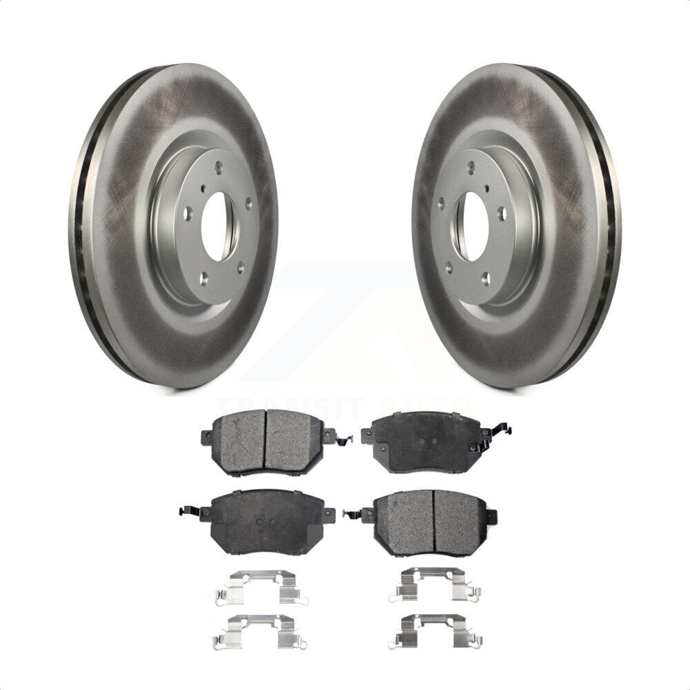 Front Coated Disc Brake Rotors And Semi-Metallic Pads Kit For Nissan Murano Altima Maxima KGF-100296 by Transit Auto