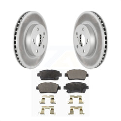 Front Coated Disc Brake Rotors And Semi-Metallic Pads Kit For 2004-2009 Toyota Prius KGF-100297