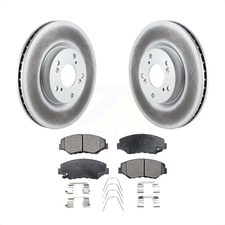 Front Coated Disc Brake Rotors And Semi-Metallic Pads Kit For Honda Civic CR-V Acura ILX KGF-100299 by Transit Auto