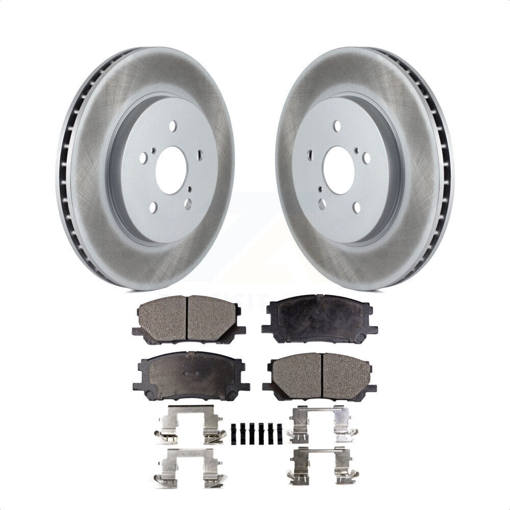 Front Coated Disc Brake Rotors And Semi-Metallic Pads Kit For Lexus Toyota Highlander RX350 RX330 RX400h KGF-100307 by Transit Auto