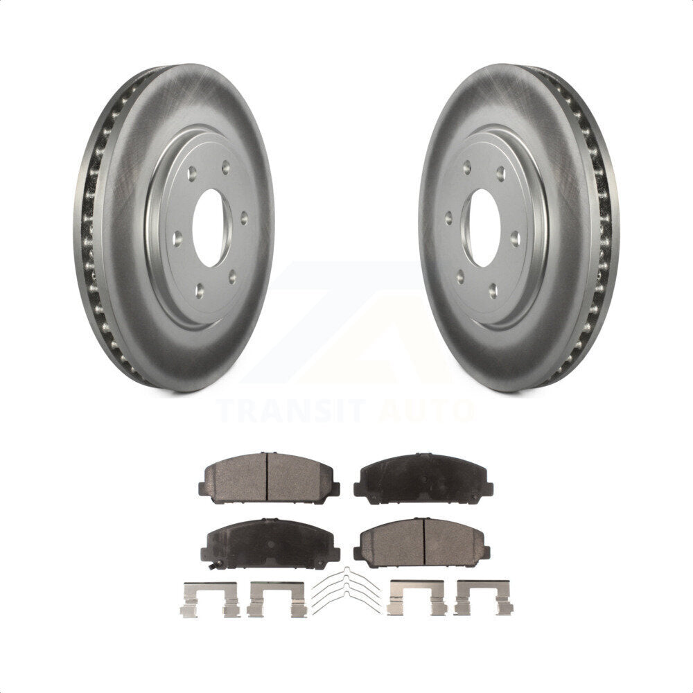 Front Coated Disc Brake Rotors And Semi-Metallic Pads Kit For Suzuki Equator KGF-100314 by Transit Auto