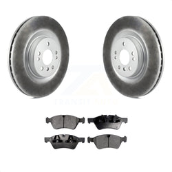 Front Coated Disc Brake Rotors And Semi-Metallic Pads Kit For Mercedes-Benz ML350 GL450 R350 GL550 ML320 GL350 ML550 GL320 KGF-100327