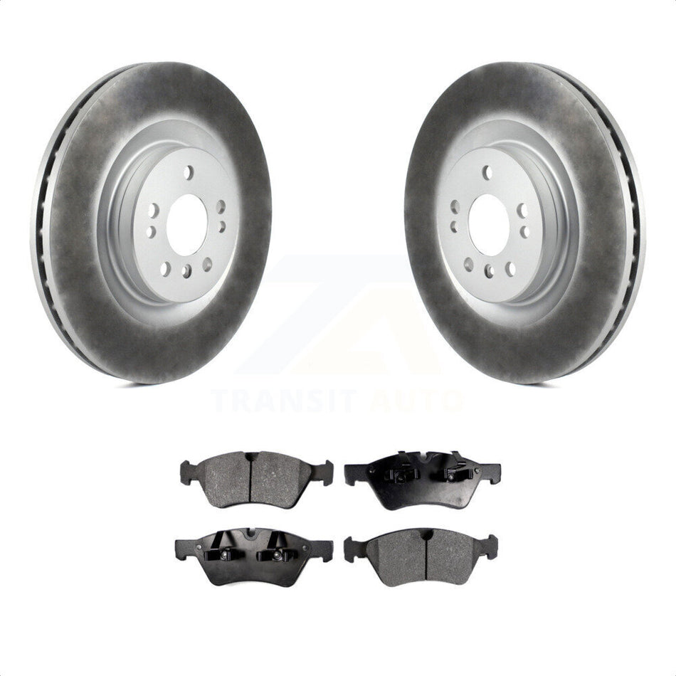 Front Coated Disc Brake Rotors And Semi-Metallic Pads Kit For Mercedes-Benz ML350 GL450 R350 GL550 ML320 GL350 ML550 GL320 KGF-100327 by Transit Auto