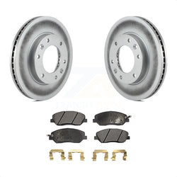 Front Coated Disc Brake Rotors And Semi-Metallic Pads Kit For Kia Sedona Hyundai Entourage KGF-100347