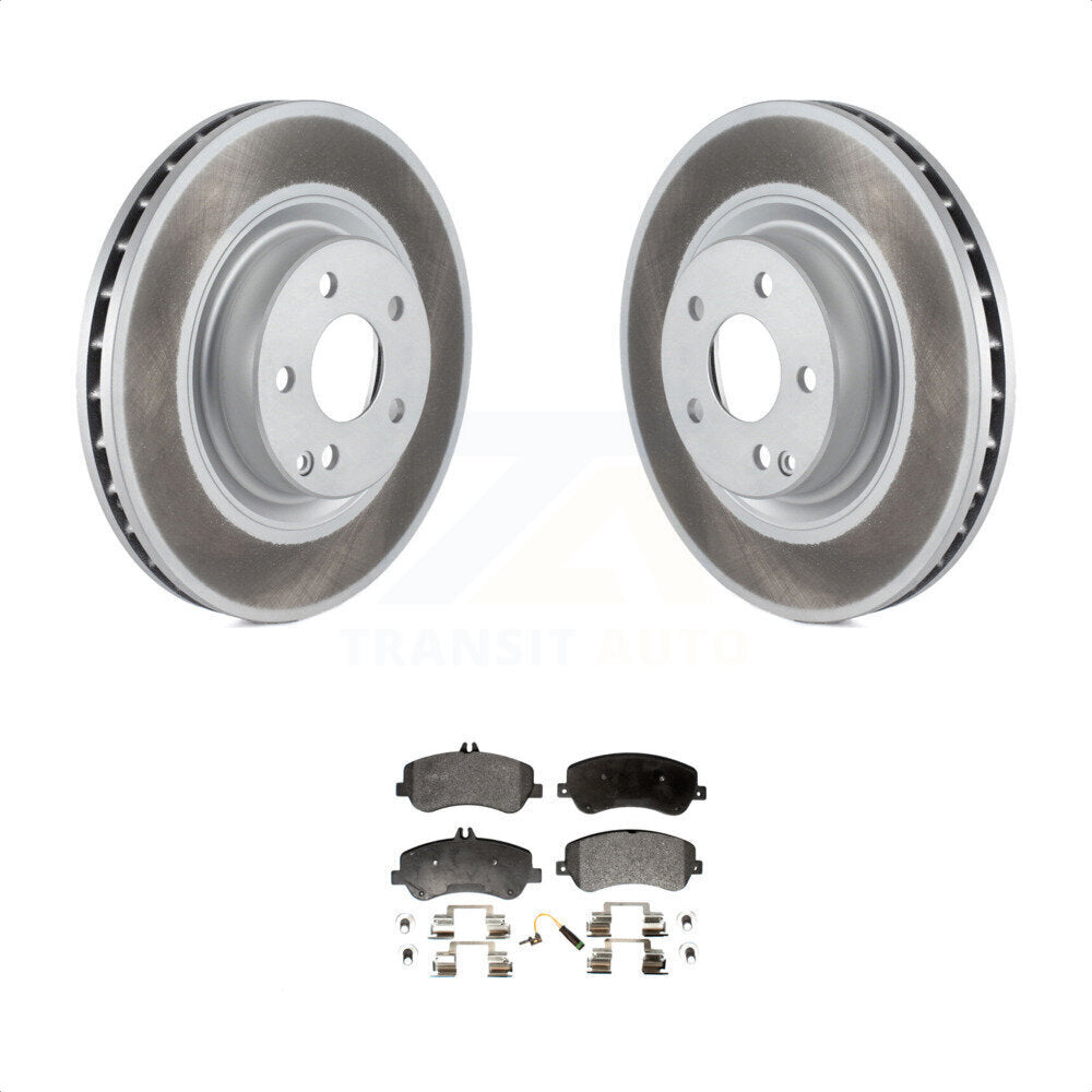 Front Coated Disc Brake Rotors And Semi-Metallic Pads Kit For Mercedes-Benz GLK350 GLK250 KGF-100369 by Transit Auto