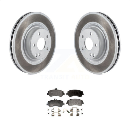 Front Coated Disc Brake Rotors And Semi-Metallic Pads Kit For Mercedes-Benz GLK350 GLK250 KGF-100369 by Transit Auto