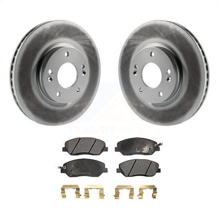 Front Coated Disc Brake Rotors And Semi-Metallic Pads Kit For 2007-2009 Hyundai Santa Fe KGF-100383 by Transit Auto